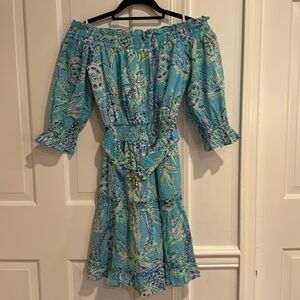 Lily Pulitzer Louisa off the shoulder dress, NWOT, Women's XS